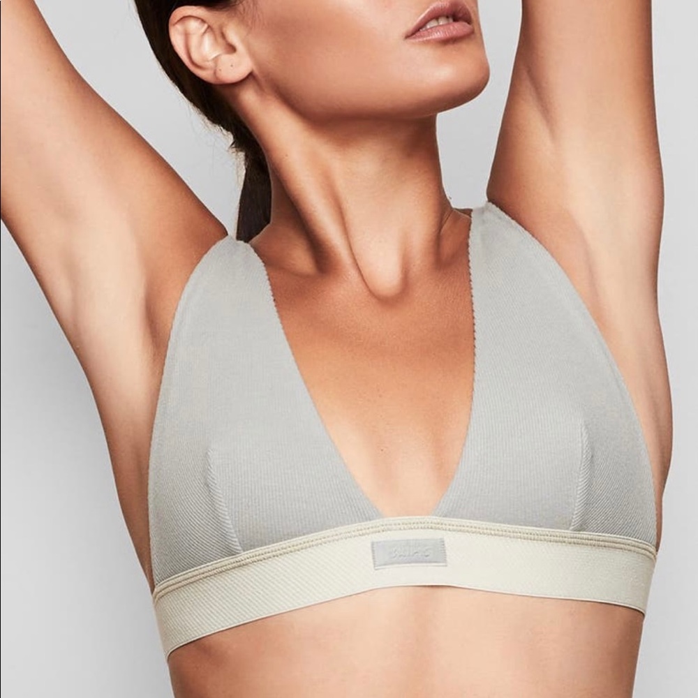 SKIMS Cotton Plunge Bralette